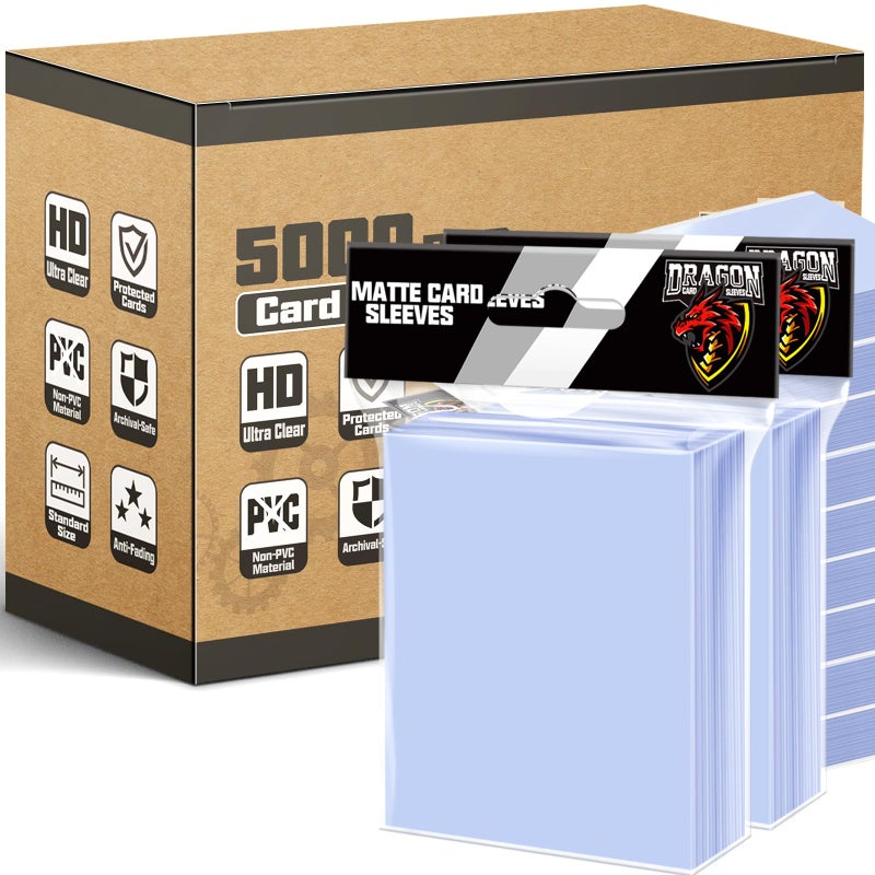 Kitoyz Card Sleeves Top Loaders for Trading Cards, Penny Soft Baseball Card Sleeves Protectors Fit for Sports, Football,MTG Card (5000PCS) - Image 1